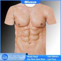 เสื้อคริสมาสต์พิมพ์ลายดิจิทัลสำหรับผู้ชาย Miusue 3D กราฟฟิคริสมาสต์ฮาโลวีน