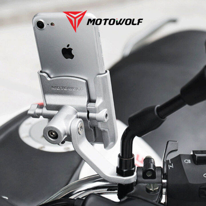 motowolf-ทีจับโทรศัพท์มือถือสำหรับรถมอเตอร์ไซค์-รุ่น-mdl2805-ยึดติดก้านกระจก-ยึดติดแฮนด์บาร์-อุปกรณ์เสริมสำหรับมอเตอร์ไซค์-รับประกัน-1-ปี