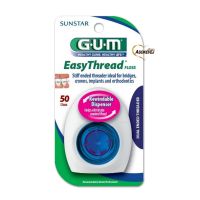 Sunstar gum easythread floss ซันสตาร์ กัม อีซี่เทรด ฟลอส ไหมขัดฟันชนิดมีหัวเข็ม 1ตลับ50เส้น