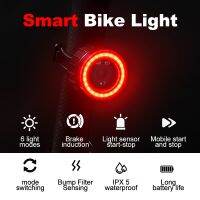 ✆ TOPRIDER Super III Bike Light LED IP5 Waterproof USB Charging Taillight Cycling Flashlight Auto Brake Sensing Smart Rear Light