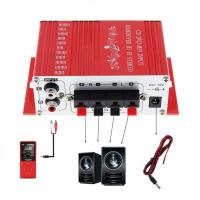 Mini Car Amplifier Motorcycle Home Boat Auto Stereo Audio Amplifier 2 Channel Digital Hi-Fi Amp Support CD DVD MP3 Input