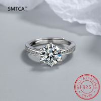 1 Carat D-Color Original 18K White Gold Moissanite Diamond Stone 100% 925 Sterling Silver For Womens Wedding Ring High Quality