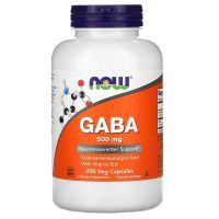 Now Foods, GABA with Vitamin B-6, 500 mg, 200 Veg Capsules  พร้อมส่ง หมดอายุ 04/2026