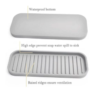 Organizer Tray Kitchen Sink Organizer Soap Box Soap Dispenser Drainage Rack Silicone Soap Box