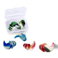 Spiral-Silicone Swimming Earplugs Professional Ear Water-Proof Silicone Earplugs Anti-Noise Sleep Soundproof Earplugs 2x JIAN