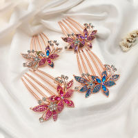 Korean version of the new alloy hair comb with diamonds all-purpose coil hair clip flower sweet hair ornament