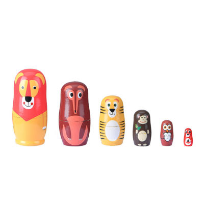 1 Set Wooden Baby Toys Russian Nesting Dolls Matryoshka Dolls for Kids Children Christmas New Year Gift Home Decor Best Wishes