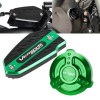 สำหรับ KAWASAKI VERSYS650 VERSYS 650 2007-2020 2021 2022 2023ฝาถังน้ำมันเบรกด้านหน้าและอุปกรณ์ป้องกันฝาถังน้ำมัน