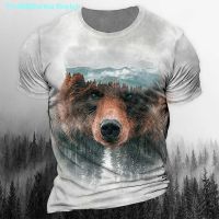 ∏✔☄ Eartha Boyle Summer mens T-shirt harajuku Russian bear shirt loose men t-shirts 3 d printing clothing leisure round collar T-shirt