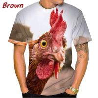 2022 Men And Women 3d T-shirt Summer New Fashion Funny Chicken 3d Printing Mens Round Neck Short Sleeve T-shirt Tops 2023 new popular