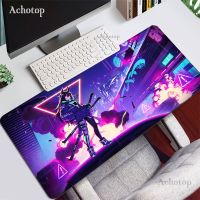 Ready Stock XXL Mousepad Big Mouse Mat Computer Neon City Mouse Pad Deskmat Office Latop Mat Rubber Mouse Pad Keyboard Mat 900x400mm