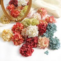 【LZ】☫☑  Artificial Hydrangea Flower Head Falso Flower Casamento Birthday Party Decoration DIY Garland Flower Wall Outdoor Plant 3Pcs