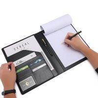 【hot】 Business Padfolio File Folder for Document Holder Clipboard Caculator Leather Organizer Writing Office