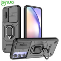 LENUO เคส เคสโทรศัพท์ Samsung Galaxy A54 A34 A24 A14 5G 4G Case Hybrid Slide Camera Lens Protection Shockproof Back Cover with Invisible Ring Stand samsunga54 casing