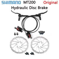 ชุดกีฬา Shimano BR เบรคไฮดรอลิคจักรยาน MT200 BL ด้านหน้า800มม. ด้านหลัง1400มม. ดิสก์เบรกไฮดรอลิค MTB G3/HS 160มม. พร้อมโรเตอร์ MTB เบรค