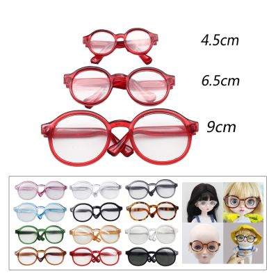 BJD แว่นตาพลาสติกใสขนาด4.5ซม. 6.5ซม. 9ซม. สำหรับ1/8 1/6 1/3 BJD Blythes MSD SD ตุ๊กตา EXO แว่นตากันแดด Gratis Ongkir