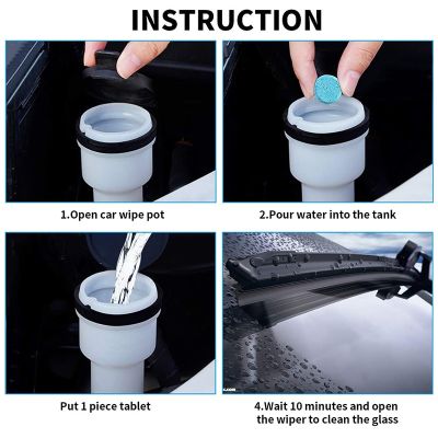 ；‘【】- 10/50Pcs Car Effervescent Tablets Solid Windshield Cleaner Windscreen Wiper Cleaning Window Glass Dust Washing Car Accessories