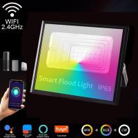 RGB Smart Floodlight Tuya Wifi Smart Life LED Reflector 30W IP65 Waterproof Outdoor Spotlight 220V Warm Cool Lighting