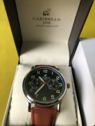 Đồng hồ nam, Caribbean Joe dây da, CJ7079SLBL, mua từ JOMASHOP Mỹ