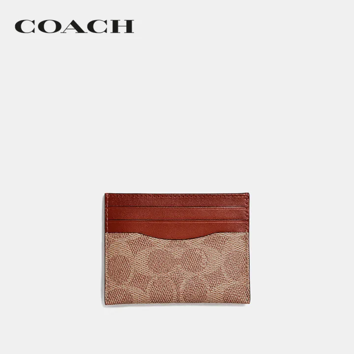 COACH ที่ใส่การ์ดผู้ชายรุ่น Card Case In Signature Canvas สีหลากสี 936   NU3