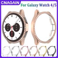 เคสเพชร CNAGAIN สำหรับ Samsung Galaxy Watch 5/4 44Mm 40Mm PC Cover สมาร์ทวอท์ชแท่งกันชนรอบด้าน5 Pro 45Mm/Watch 4 Classic 42Mm 46Mm