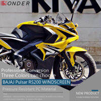 Black Motorcycle Windshield WindScreen For BAJAJ Pulsar RS200 RS 200 Screen Deflectors Protector Accessories