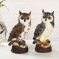 Creative Resin Owl Statue Bird Garden Sculpture Art Figurine Decorations for Indoor/Outdoor Lawn Yard Porch Desktop Ornaments