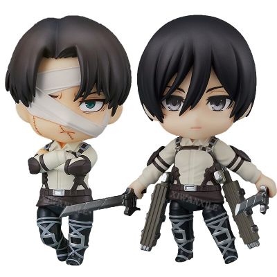 Action FiguresZZOOI #2001 Attack on Titan Mikasa Ackerman Anime Figure Hange Zoe Shingeki no Kyojin Action Figure Erwin Smith Figure Model Doll Toys Action Figures