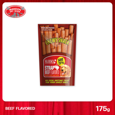 [MANOON] SLEEKY Chewy Snack - Strap Beef Flavored รสเนื้อ ขนาด 175 กรัม (ชนิดแผ่น)