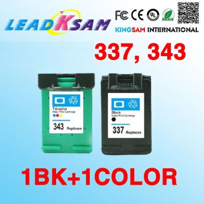 2x for 337 343 Ink Cartridges compatible for hp337 for hp343Photosmart C4180 2575 8050 D5160 Deskjet 6940 D4160 Printer Ink Cartridges