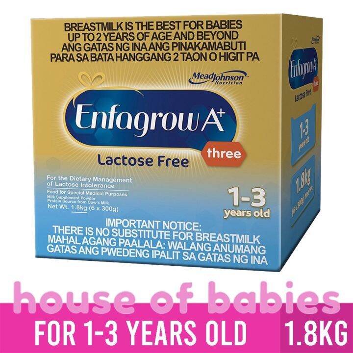 Enfagrow A+ Three Lactose Free 1.8kg 13 Years Old for Dietary