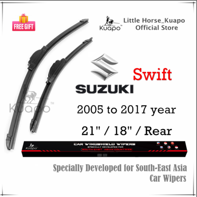 Kuapo ใบปัดน้ำฝน ซูซูกิ สวิฟท์ Suzuki Swift 2005 ถึง 2017 ปี ที่ปัดน้ำฝน กระจก ด้านหน้า/ด้านหลั รถยนต์ ซูซูกิสวิฟท์