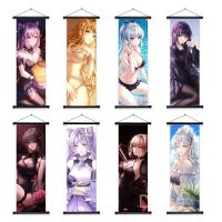 Anime Girl Vintage Poster Wall Art Comic Canvas Painting Coffee House Bar Living Room Home Decor Hanging Scroll Christmas Gift Drawing Painting Suppli