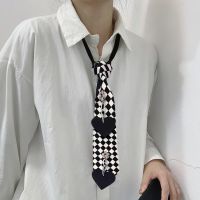 【DT】hot！ Gothic Tie Chain Punk Necktie Rhinestone Uniform Pre-Tied Bow Ties Womens Neck Goth Old Money