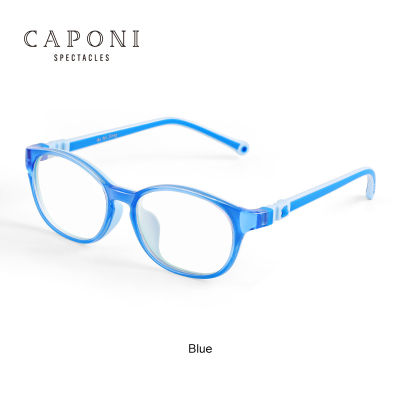 CAPONI Classic Kids Eyeglasses Anti Blue Ray Girl Glasses Original Design UV Protection Children TR-90 Frame Glasses F7513