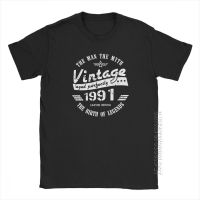 Man T Shirt Vintage 1991 28Th Birthday T-Shirt Gift For Men Awesome Short Sleeved Tee Shirt Clothing Pure Cotton Unique S-4XL-5XL-6XL
