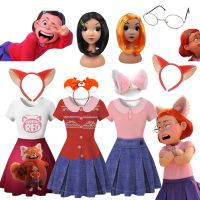 【ร้อน】 Disney Turning Red เครื่องแต่งกายชุดเจ้าหญิงชุด Charm สำหรับสาวคอสเพลย์ Mei Red Carnival ชุดวันเกิดสำหรับสาวเครื่องแต่งกาย