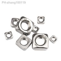 2/50PCS 304 Stainless Steel Square Nut M3 M4 M5 M6 M8 M10 M12 Square Hexagon Bolt Cap Nut Foursquare Quadrate DIN557