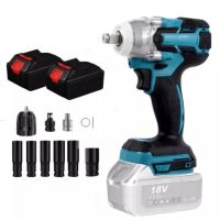 18V/21V High Capacity Power Battery Brushless Electric Impact Wrench 1/2Inch Power Tools Led Light Adapt To Makita Battery