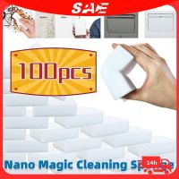 ☬❇✱ [Ready Stock] 100pcs Nano Magic Sponge Eraser Cleaning Tool Powerful Decontamination and Descaling