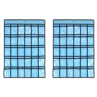 2X Pocket Chart for Calculator Holder, 30 Pocket Charts for Classroom 33.5 x 24.5 Inch Hanging Cell Phone Organizer