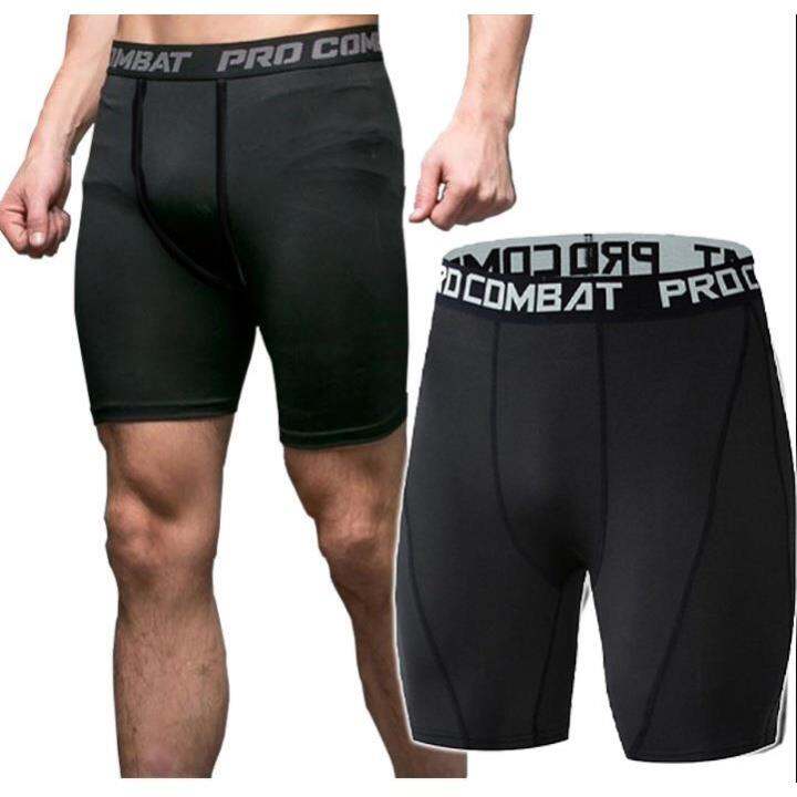 codff51906at-men-compression-fitness-shorts-quick-dry-legging-tights-gym-short-slim-fit-elastic-seluar-pendek-sukan