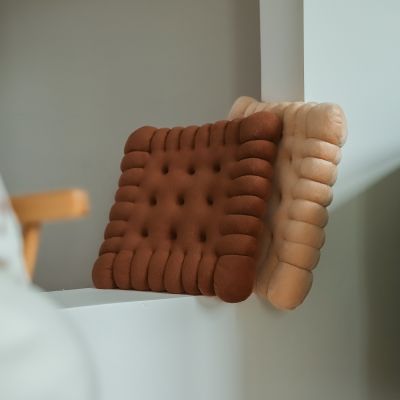 【CW】♈☬  42cm Soft / Breathable Cushion/biscuit Shaped Cushion/ Design Color Thickened Cushion