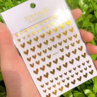 1pc Heart Scrapbooking Stickers 3D Star Self-Adhesive Holographic Laser Nail Art Supplies for Women and Girls DIY Nails Phone Stickers