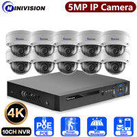 เครื่องตรวจจับใบหน้า10CH แบบ4K NVR เพื่อความปลอดภัยภายนอกของมนุษย์ระบบ CCTV กล้อง IP 5MP สำหรับชุดเฝ้าระวังวิดีโอกลางแจ้งแบบ8MP