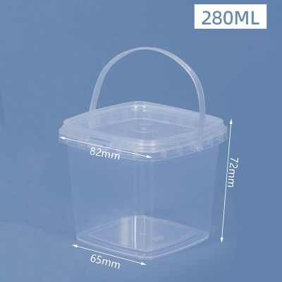 yizhuoliang 280ml/500ml/1L/2L ถังพลาสติกพร้อมฝาปิดและ Handle Food storge Container
