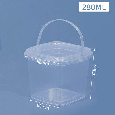 yizhuoliang 280ml/500ml/1L/2L ถังพลาสติกพร้อมฝาปิดและ Handle Food storge Container