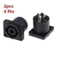 2pcs 4 Pin Speakon Female Jack Socket Connector Audio Loudspeaker Amplifier Converter for PA Amplifier Cable