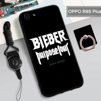 เคสซิลิโคนนิ่มสำหรับ OPPO R9S Plus เคสโทรศัพท์คลุมทั้งหมดกล่องทาสีป้องกันการตกฝาครอบโทรศัพท์กันรอยขีดข่วนสำหรับ OPPO R9S Plus เคสโทรศัพท์ OPPO พร้อมที่วางฟรีเชือกและแหวน