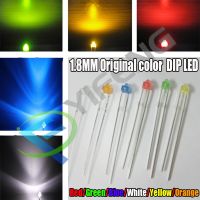 30PCS 1.8 mm LED diode Light White Yellow Red Green Orange Blue Original color DIP LED